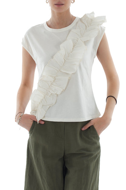 T-shirt con rouge di sbiego da Donna Susy mix - Antique