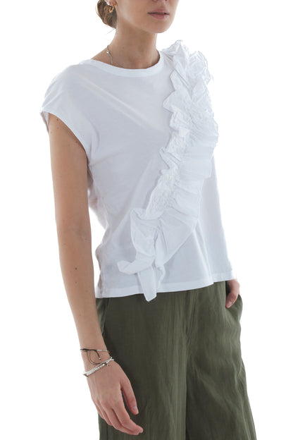 T-shirt con rouge di sbiego da Donna Susy mix - Bianco
