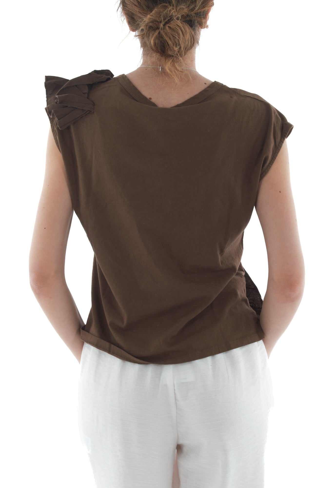 T-shirt con rouge di sbiego da Donna Susy mix - Moro