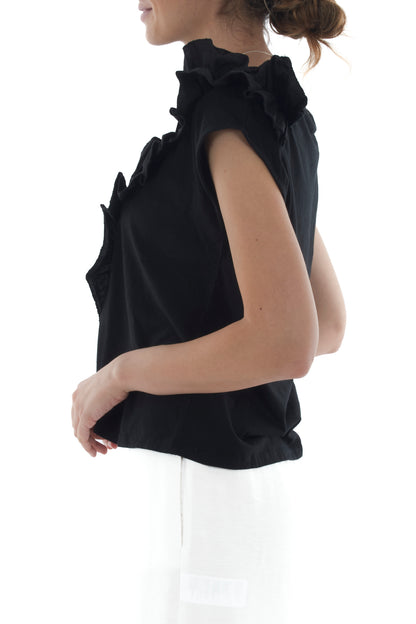 T-shirt con rouge di sbiego da Donna Susy mix - Nero