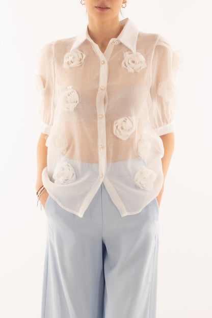 Camicia traspaente da Donna Susy mix Bianca