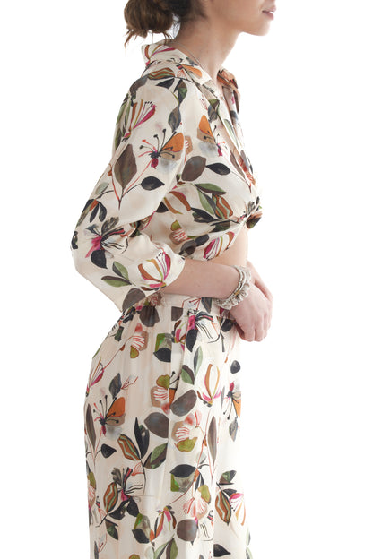 Blusa incrociata da Donna Susy mix - Burro