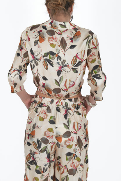 Blusa incrociata da Donna Susy mix - Burro