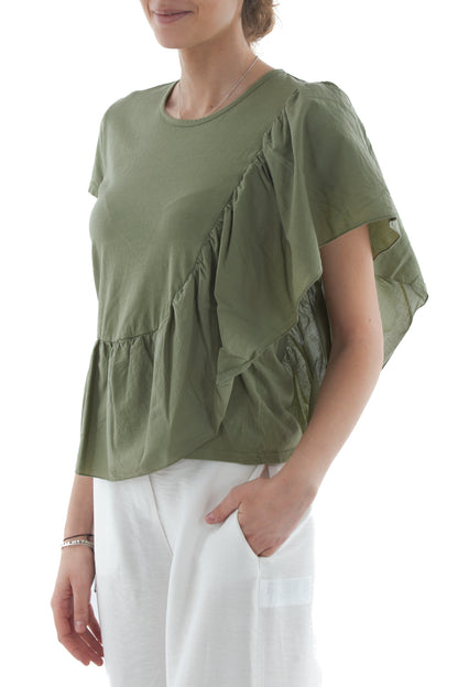 T-shirt con rouge da Donna Susy mix - Salvia