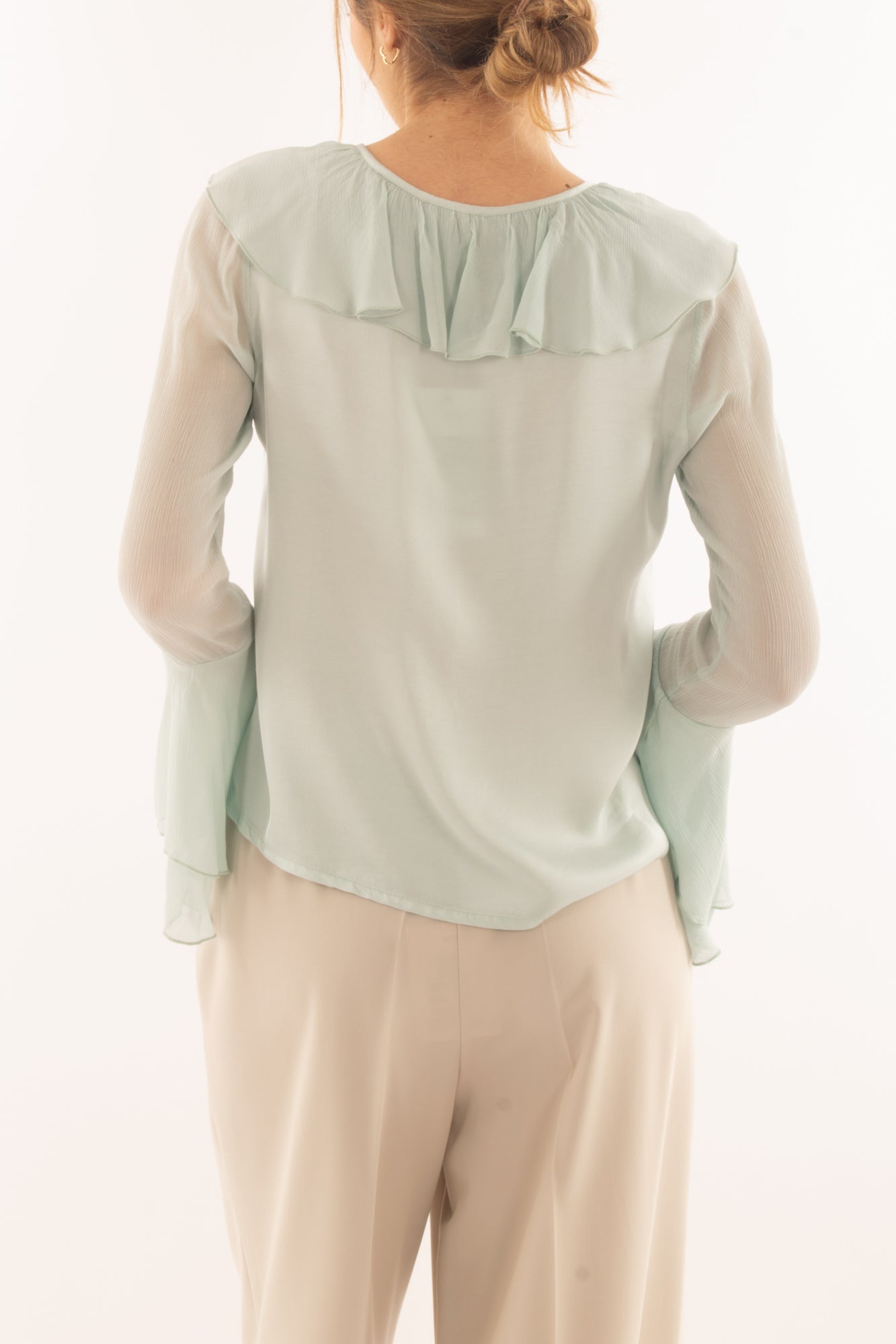 Blusa con voilà da Donna Susy mix elite - Verde