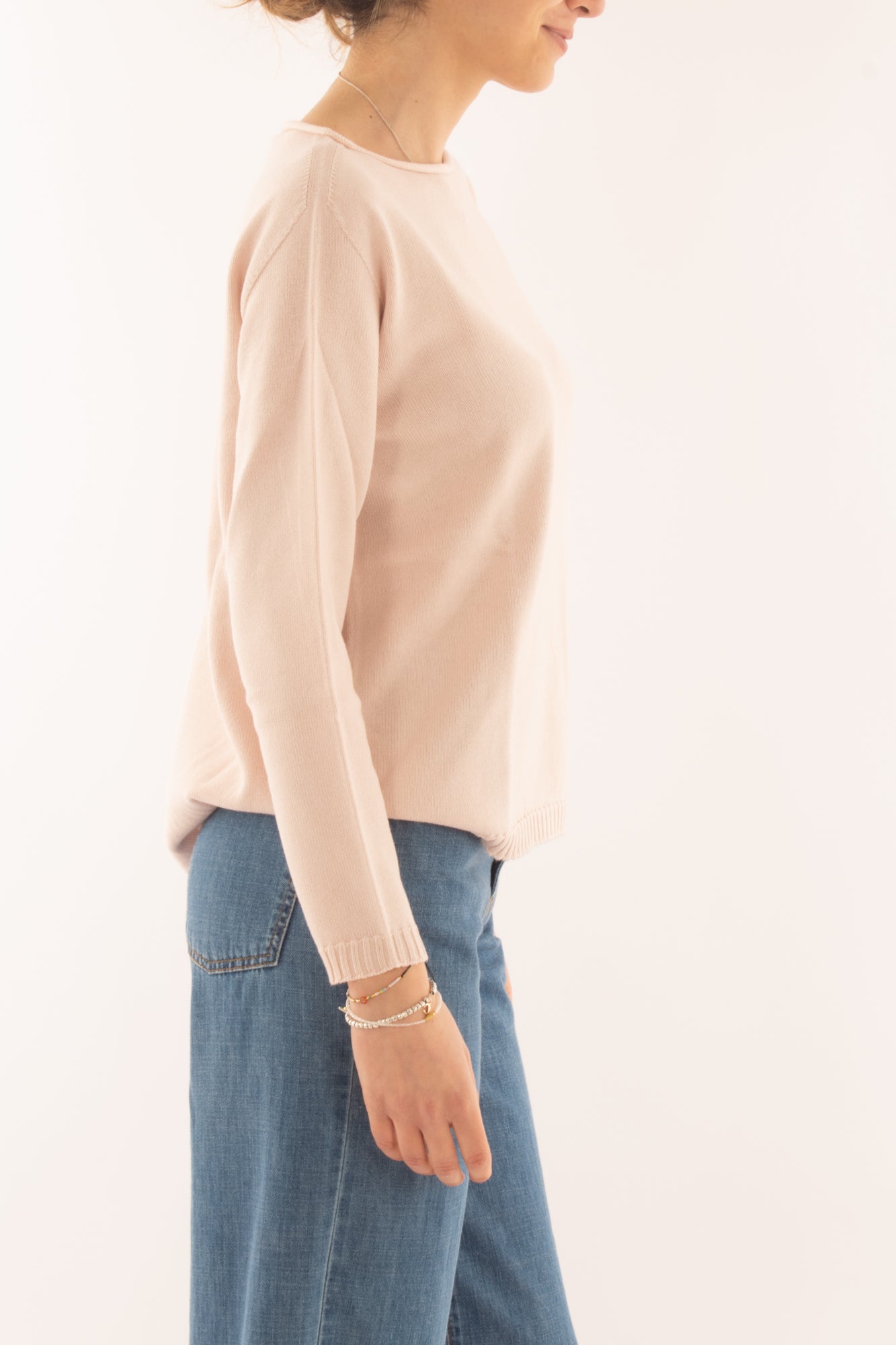 Maglia collo a barca da Donna Susy mix - Rosa