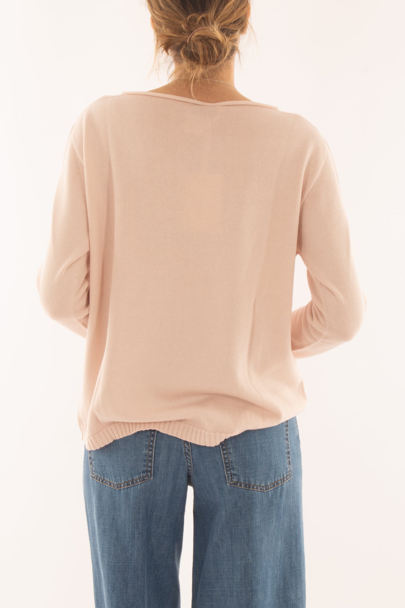 Maglia collo a barca da Donna Susy mix - Rosa