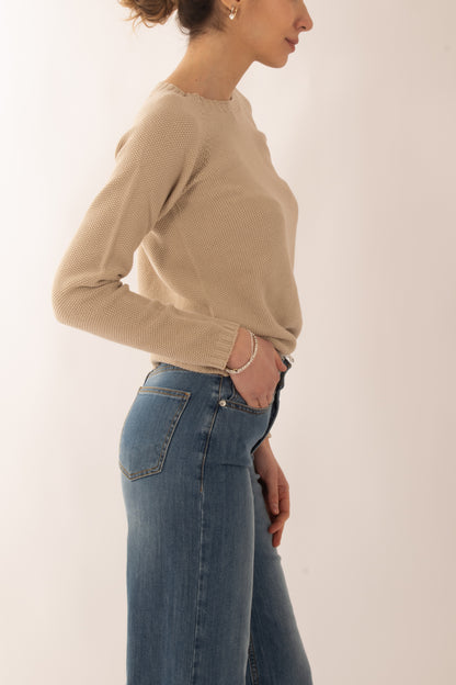 Maglia di filo a girocollo da Donna Susy mix - Corda