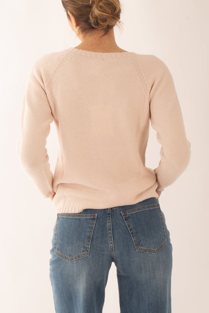 Maglia di filo a girocollo da Donna Susy mix - Rosa