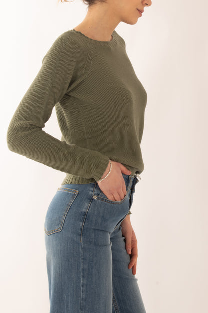 Maglia di filo a girocollo da Donna Susy mix - Verde