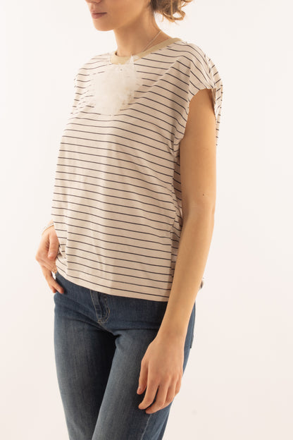 T-shirt rigata da Donna Susy mix - Blu