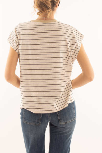 T-shirt rigata da Donna Susy mix - Blu