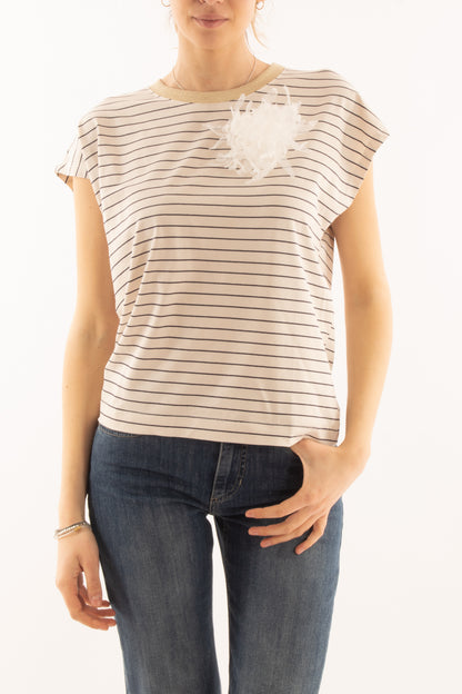 T-shirt rigata da Donna Susy mix - Blu