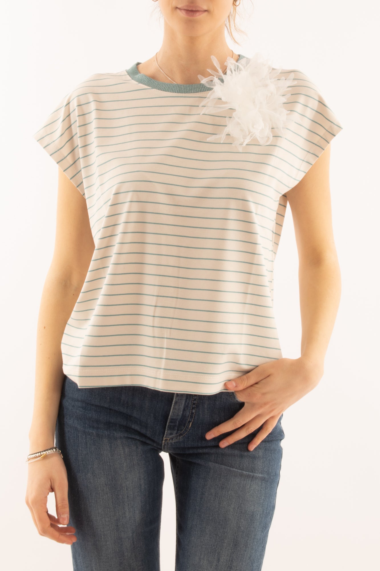 T-shirt rigata da Donna Susy mix - Verde