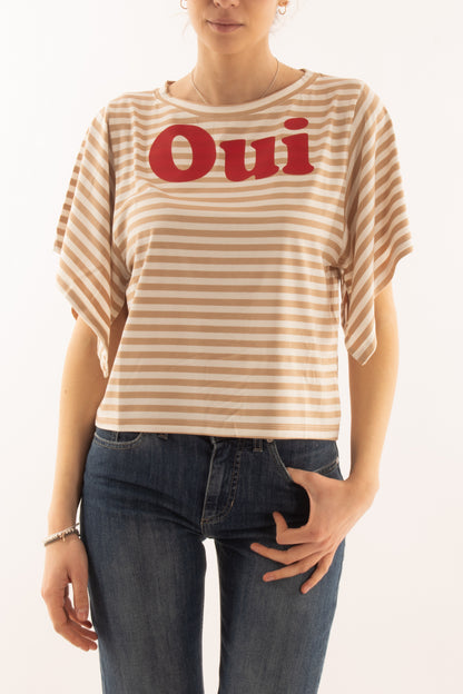 T-shirt 'oui' da Donna Susy mix - Safari