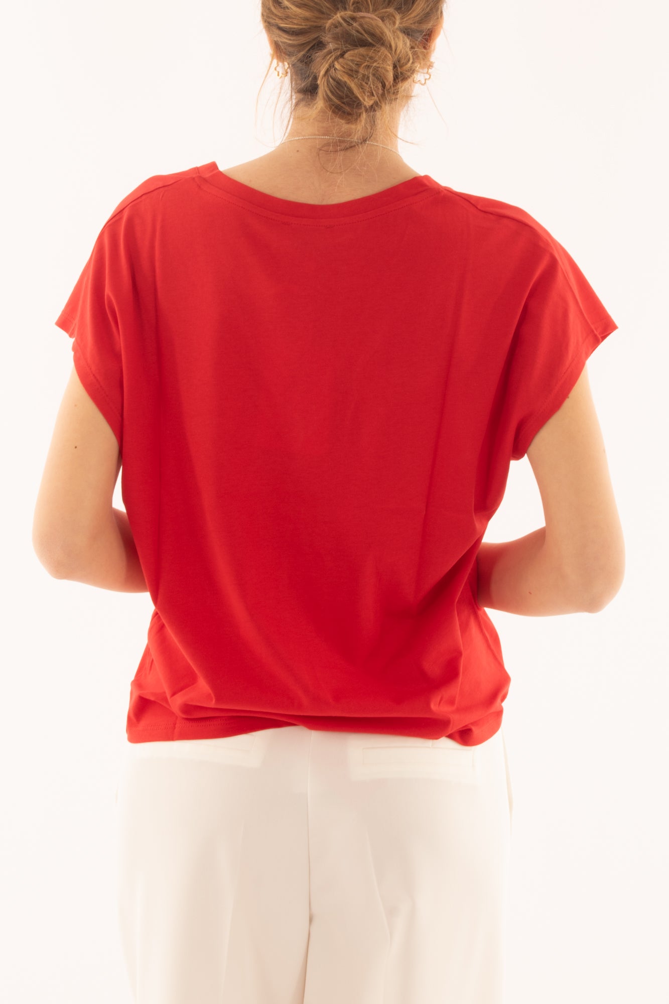 Maglia a v da Donna - Sussy mix - Rosso