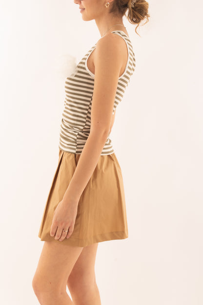 Canottiera rigata in viscosa da Donna Susy mix - Verde