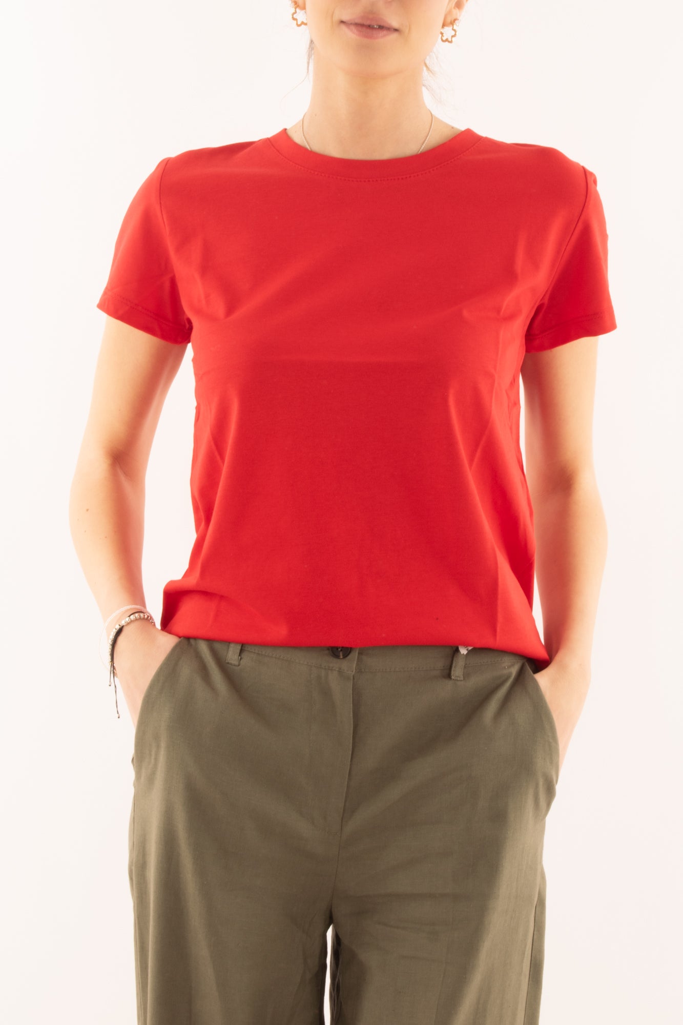 T-shirt base da Donna Susy mix - Rosso