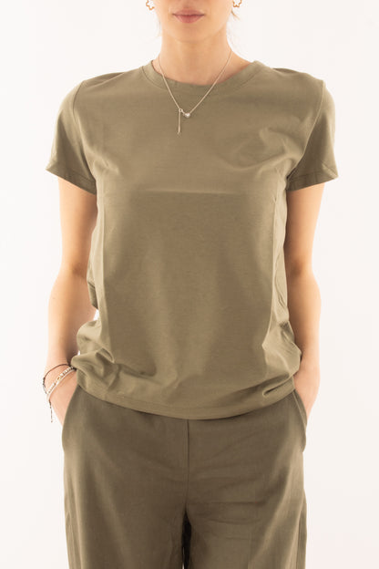 T-shirt base da Donna Susy mix - Verde