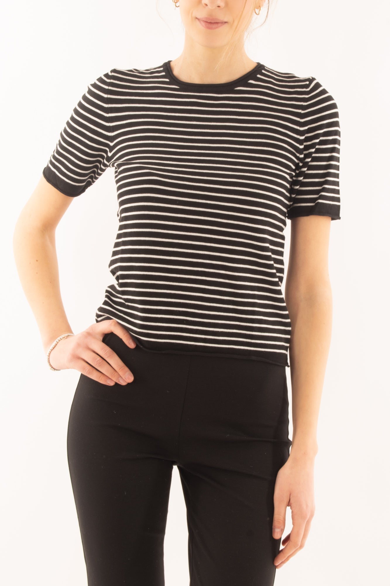 Maglia rigata da Donna Susy mix - Nero