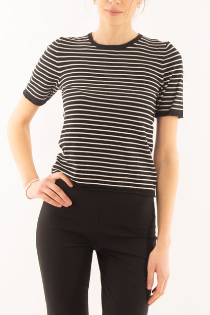 Maglia rigata da Donna Susy mix - Nero