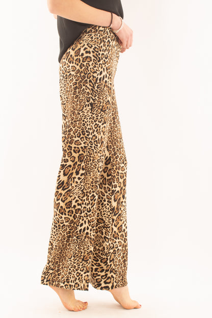 Pantalone leopardato da Donna Susy mix - Beige