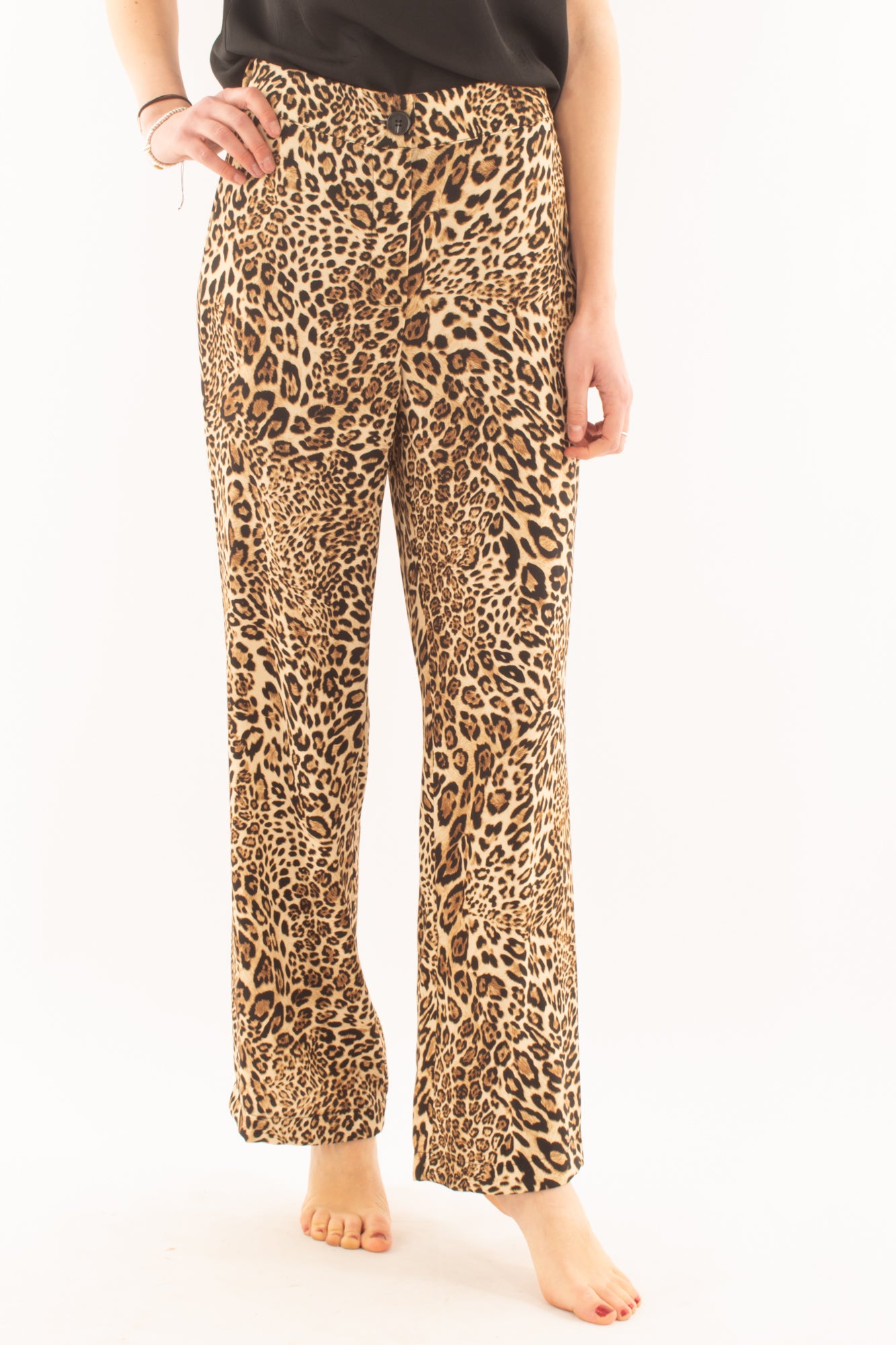 Pantalone leopardato da Donna Susy mix - Beige