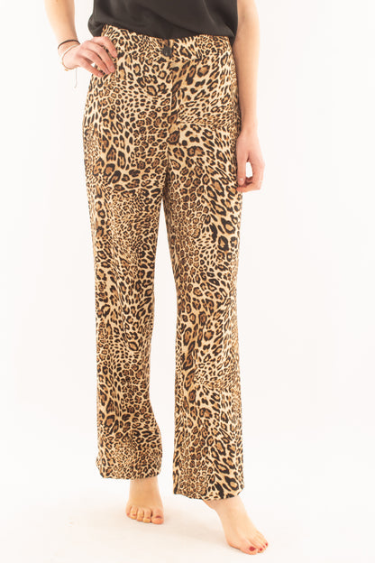 Pantalone leopardato da Donna Susy mix - Beige