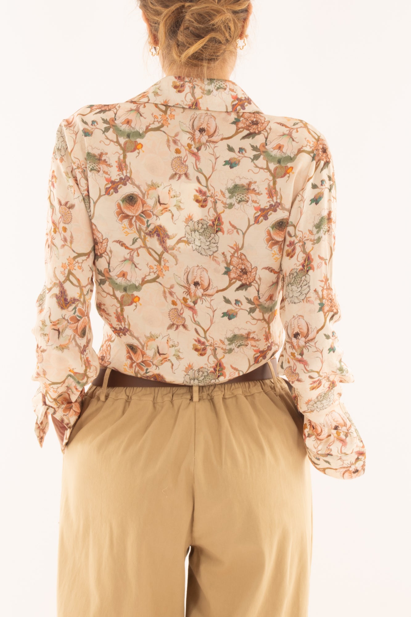 Camicia fantasia in viscosa da Donna Susy mix - Burro