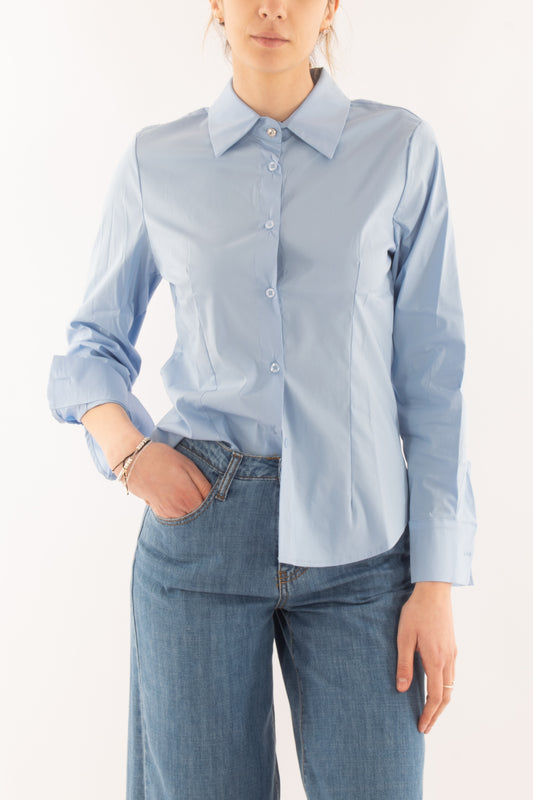 SUSY MIX Camicia base da Donna Susy mix - Celeste Celeste