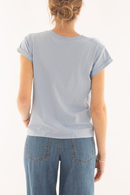 T- shirt con rouge da Donna Susy mix - Celeste