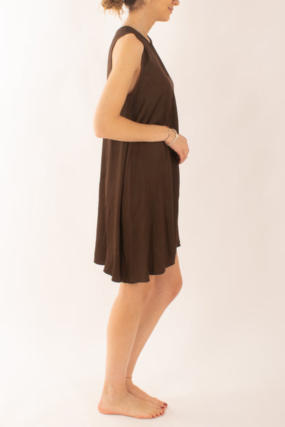 Abito corto a trapezio da Donna Susy mix - Moro