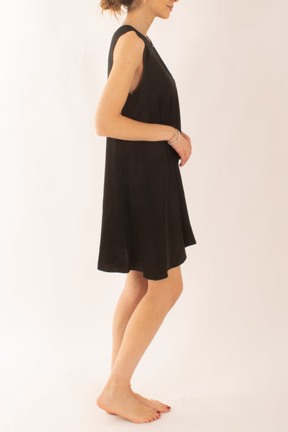 Abito corto a trapezio da Donna Susy mix - Nero