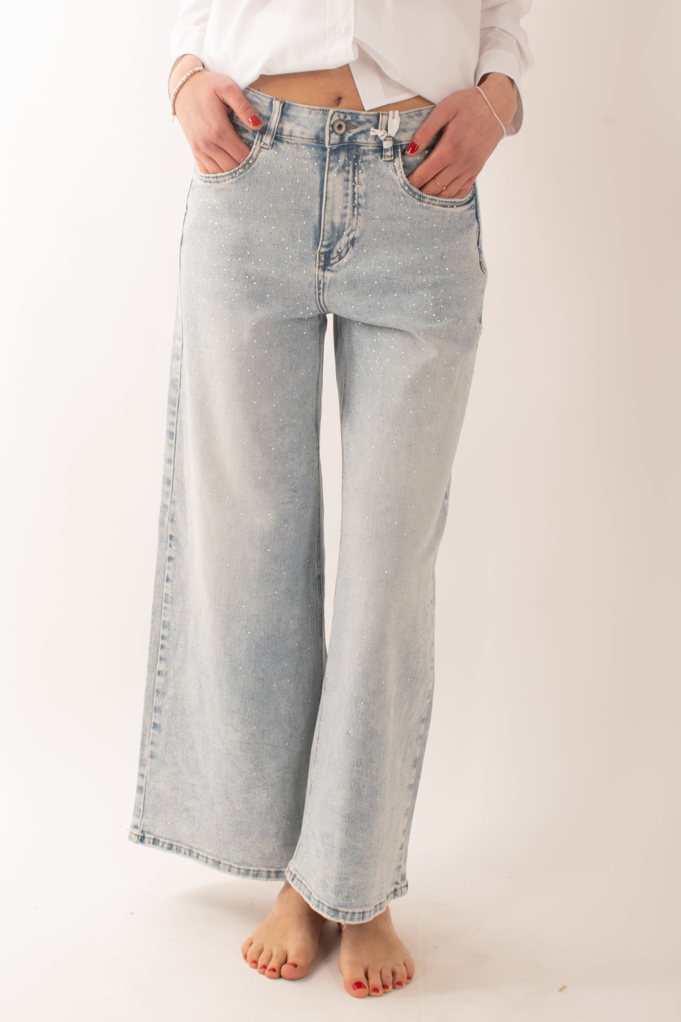 SUSY MIX Jeans a palazzo con brillantini da Donna Susy mix - Jeans Jeans