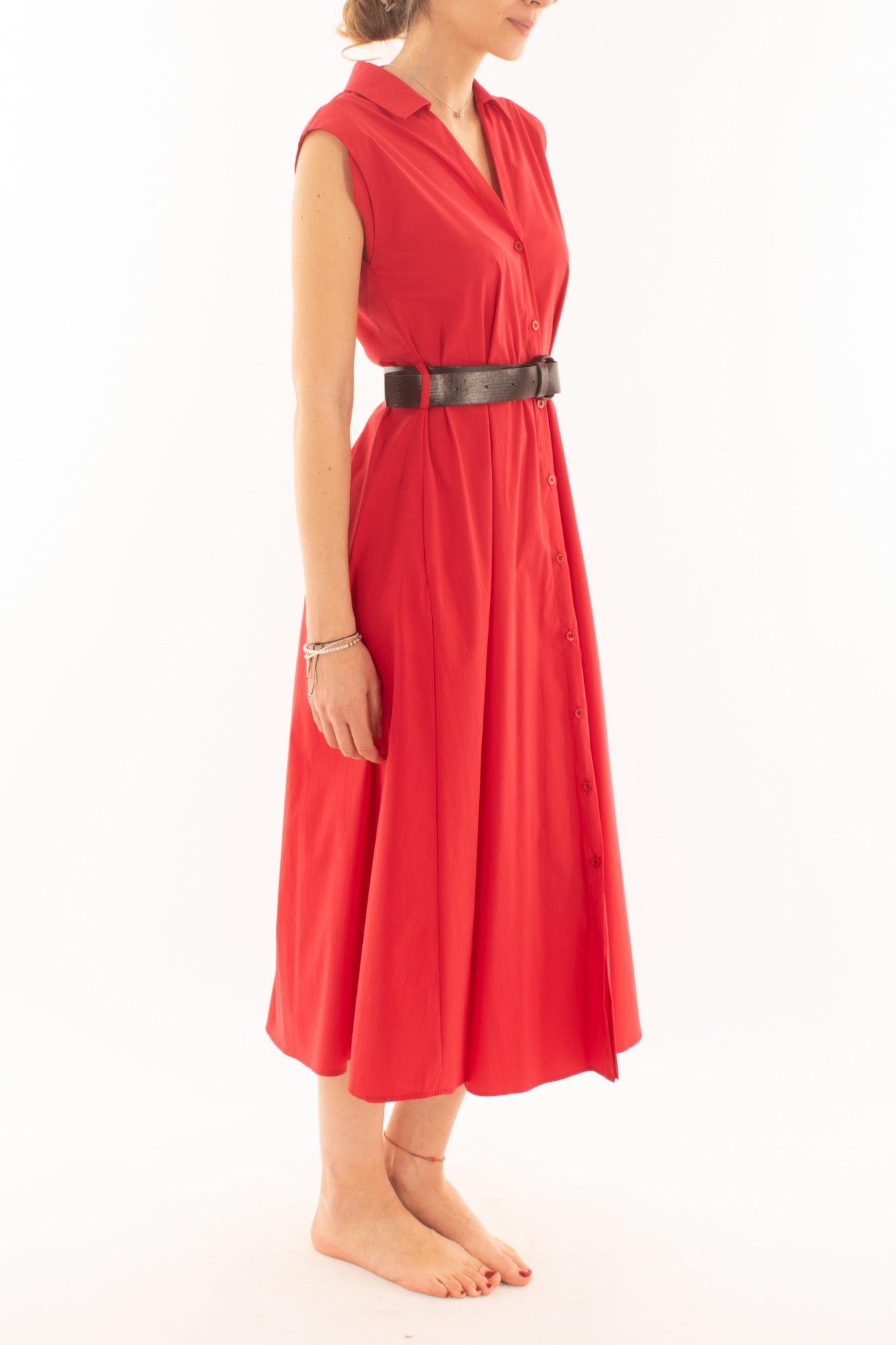 Chemisiere senza manica Susy mix - Rosso