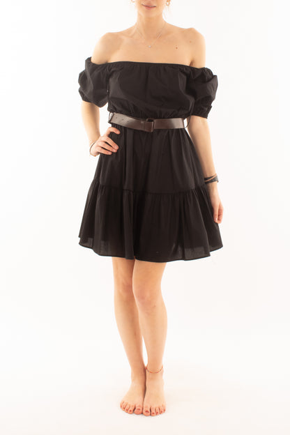 Abito con spalle scoperte da Donna Susy mix - Nero