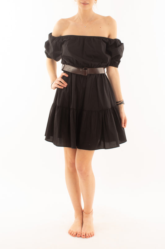 Abito con spalle scoperte da Donna Susy mix - Nero