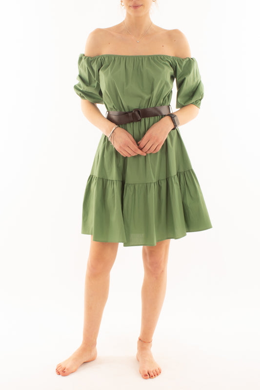 Abito con spalle scoperte da Donna Susy mix - Verde