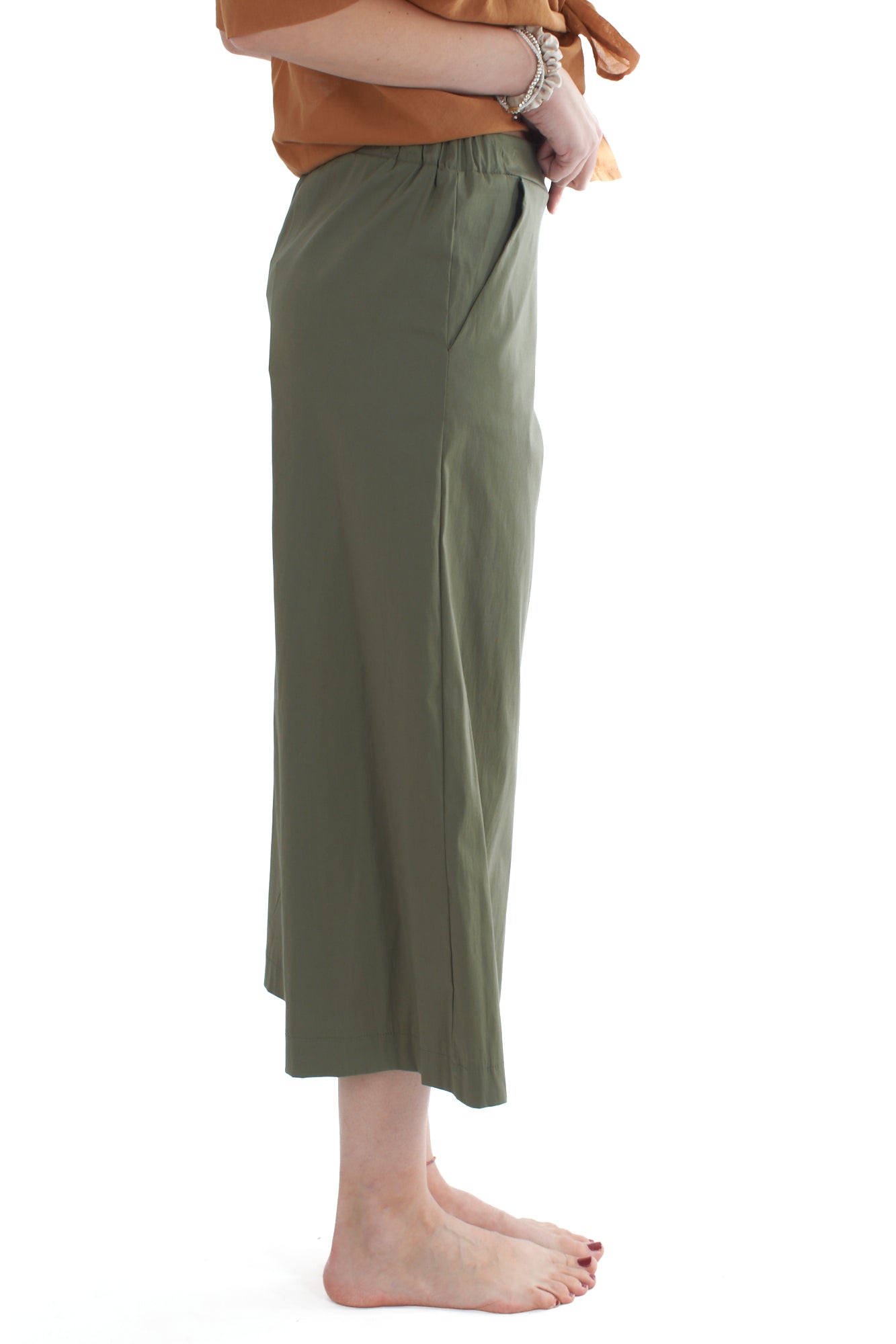 Pantalone corto a palazzo da Donna Susy mix - Verde
