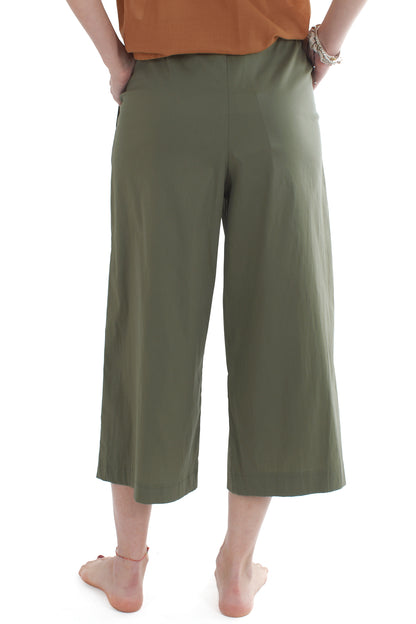Pantalone corto a palazzo da Donna Susy mix - Verde