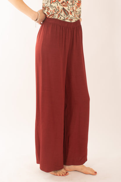 SUSY MIX Pantalone a palazzo da Donna Susy mix - Rosso india Rosso