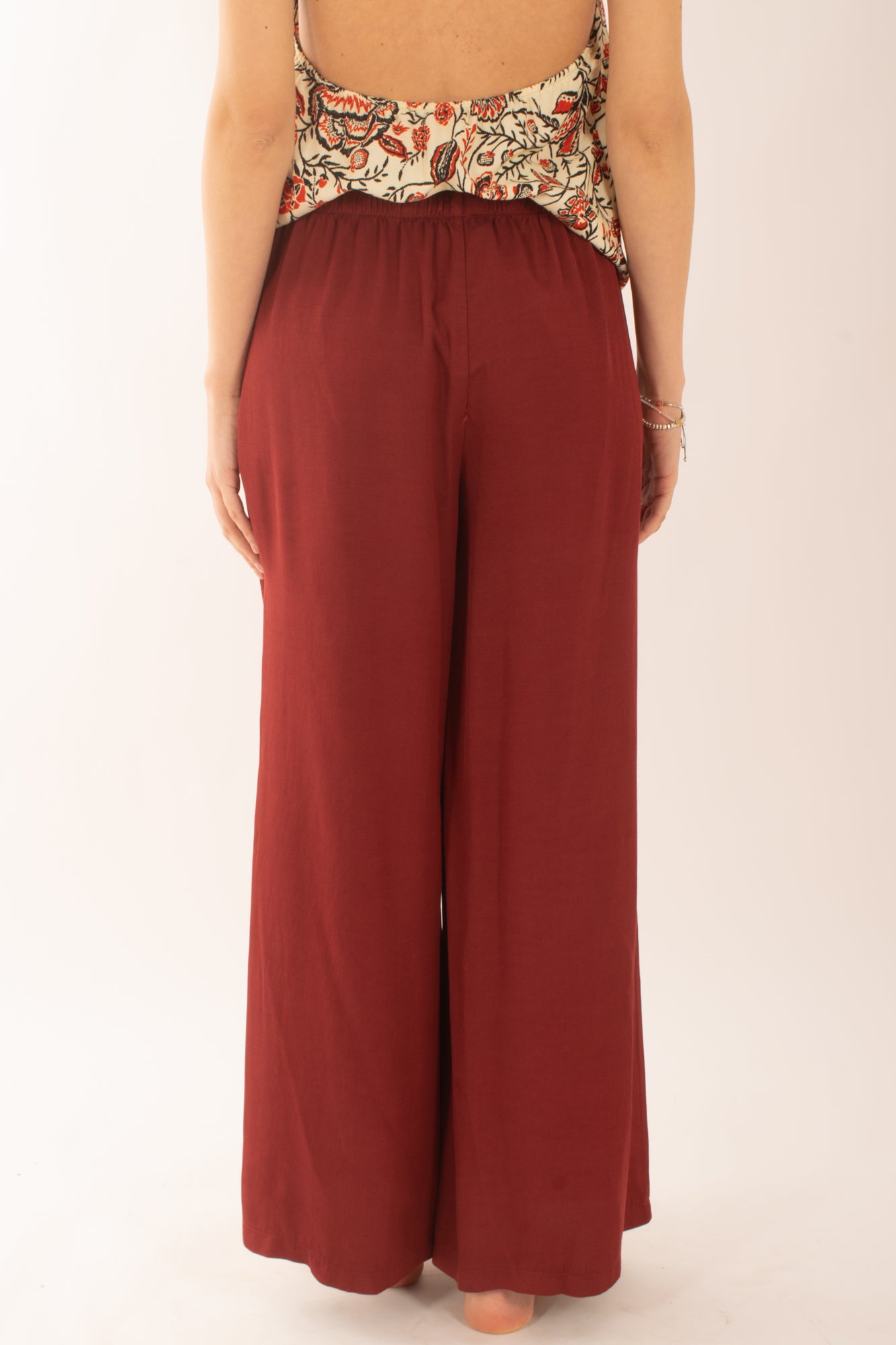 Pantalone a palazzo da Donna Susy mix - Rosso india