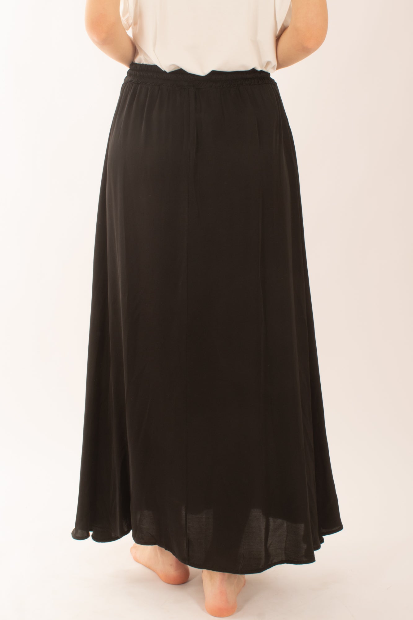 Gonna lunga in viscosa da donna Susy mix - Nero