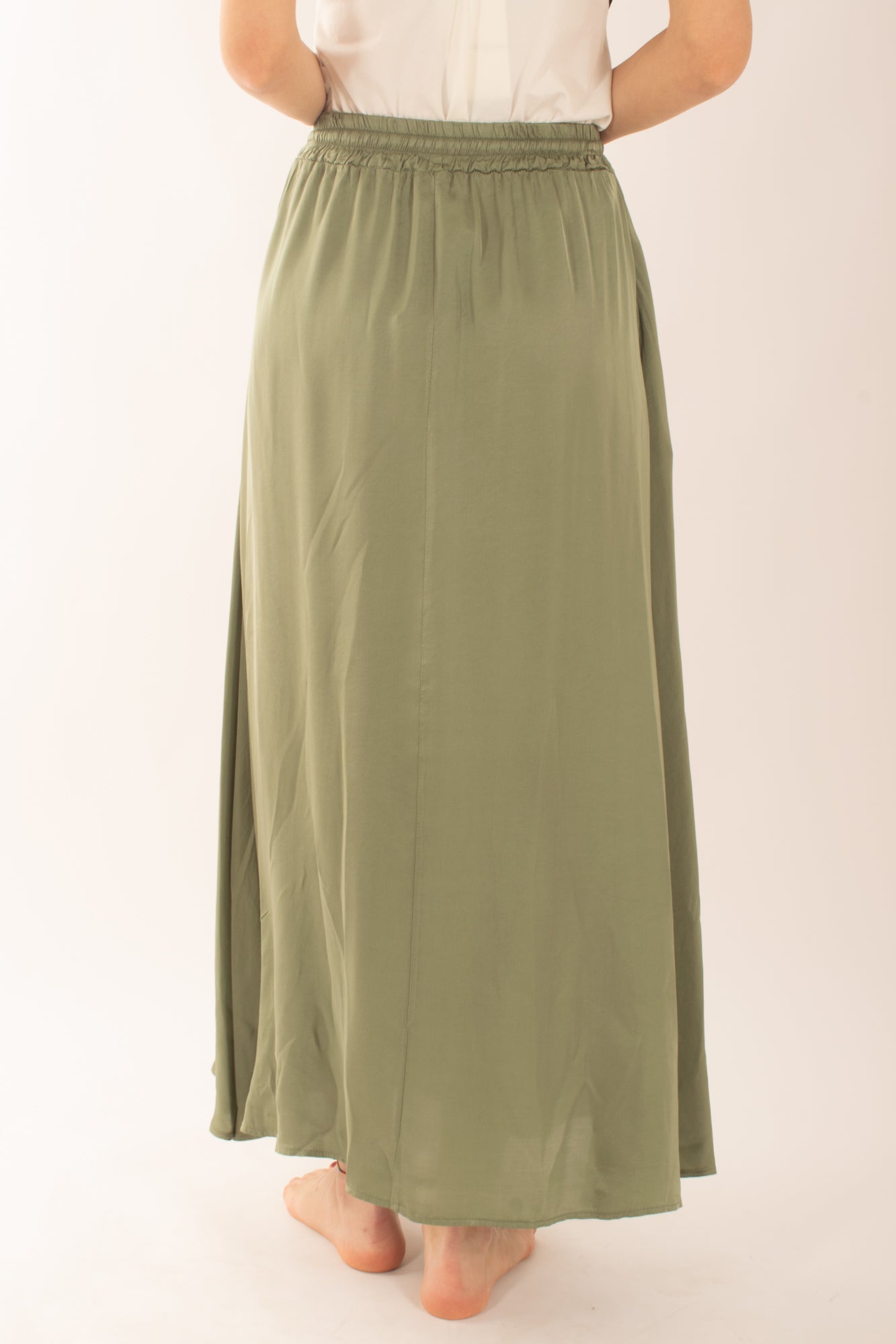 Gonna lunga in viscosa da donna Susy mix - Verde