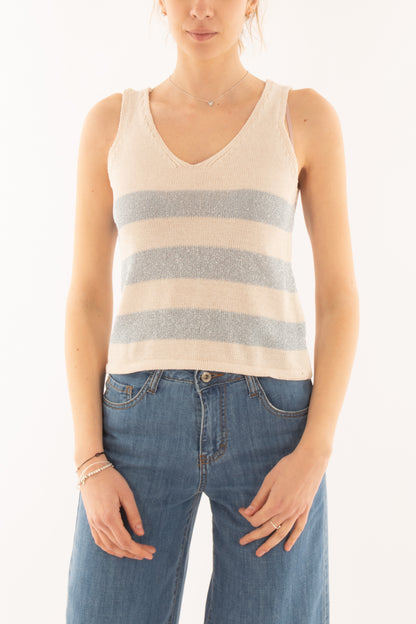 Top spalla larga da Donna Susy mix Oro