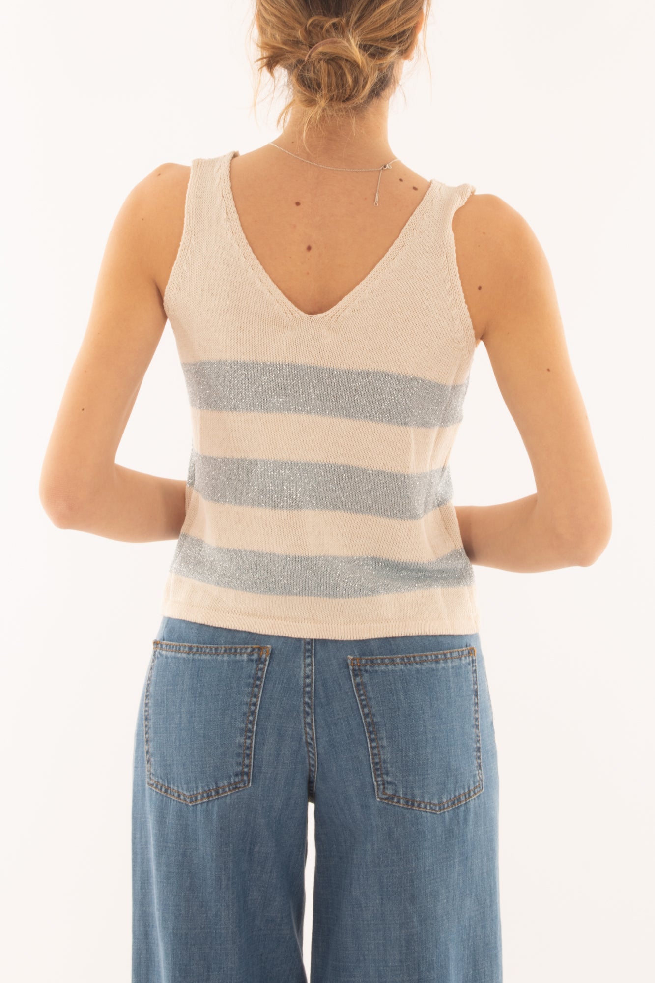 Top spalla larga da Donna Susy mix Oro