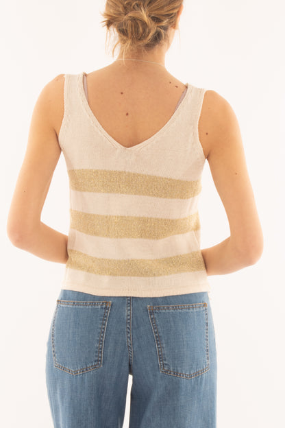 Top spalla larga da Donna Susy mix Oro