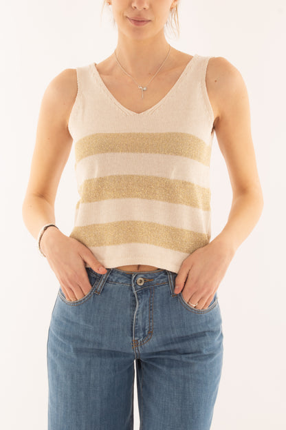 Top spalla larga da Donna Susy mix Oro