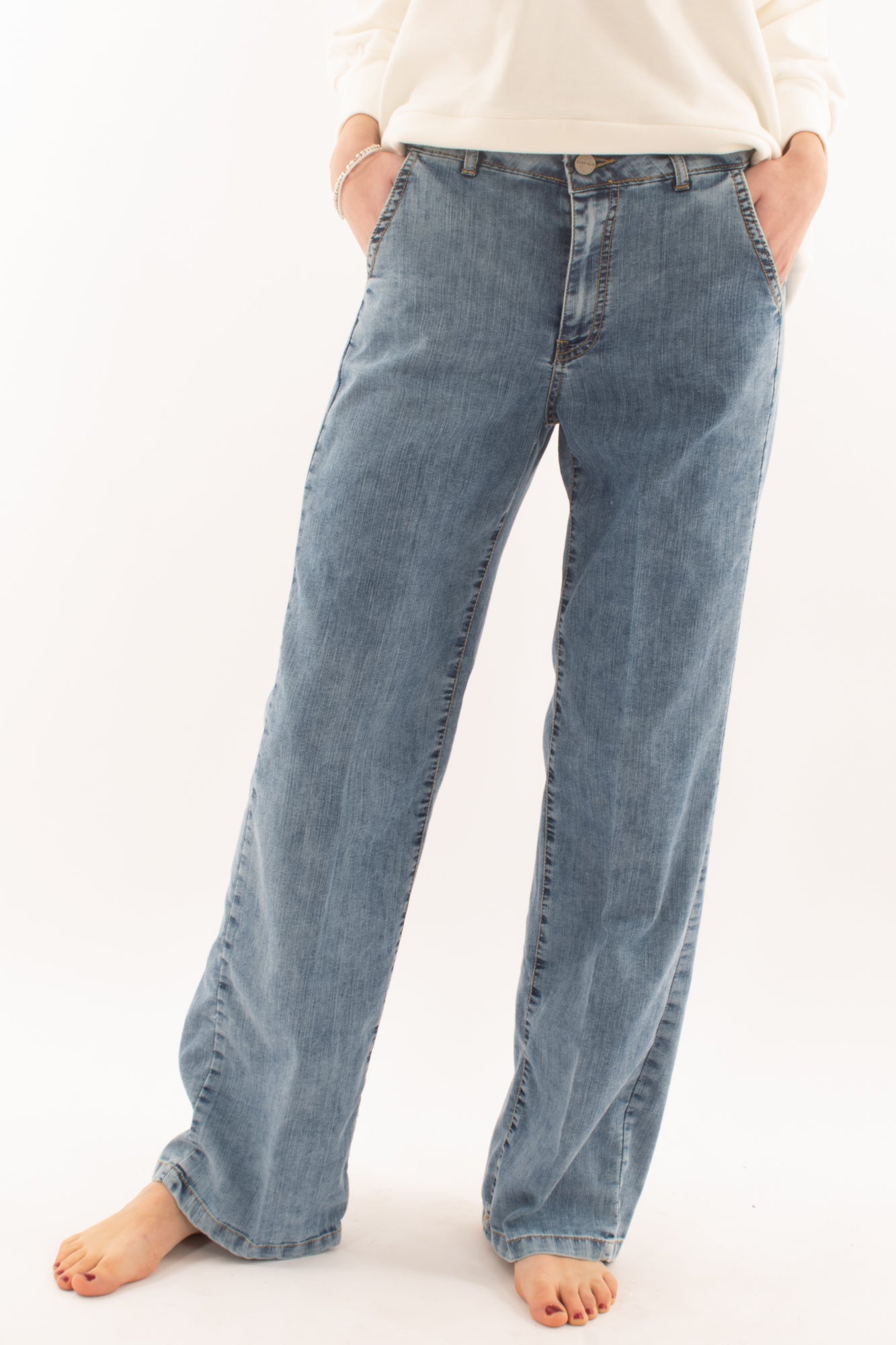 Jeans a palazzo Susy mix elite - Denim