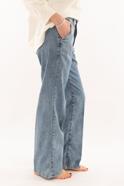 Jeans a palazzo Susy mix elite - Denim